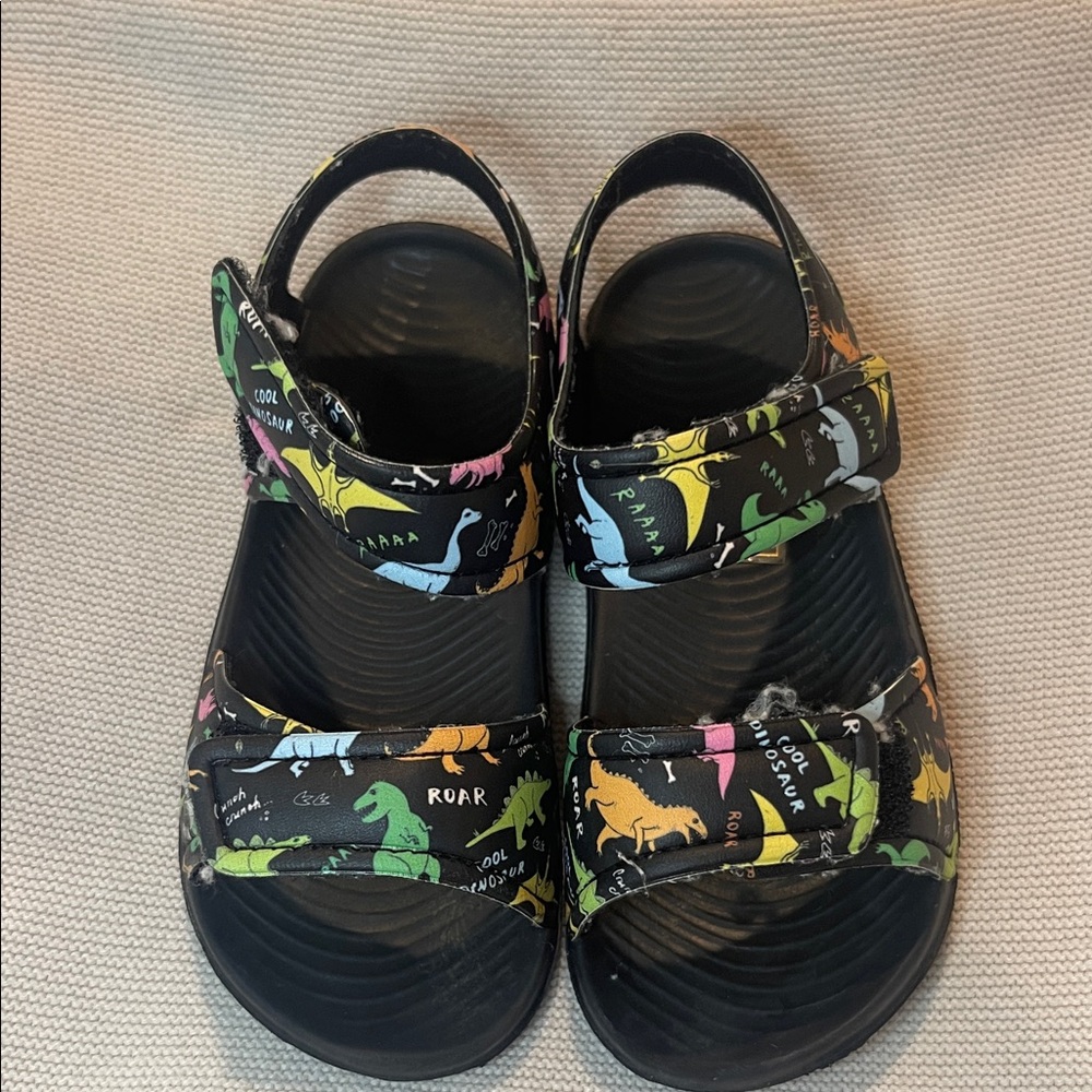 Kids Dinosaur Adventure Sandals - Black Multi